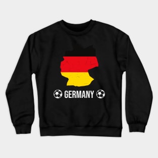 Germany Soccer Map National Team Fan Football Crewneck Sweatshirt